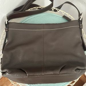 Coach Brown Leather Duffle Shoulder Bag